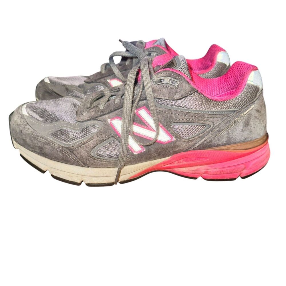New Balance 990V4 Sneakers Women's Size 10.5 2E Pink Gray Mesh Shoes USA Made